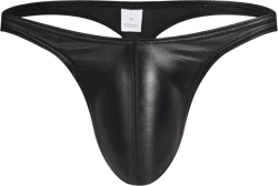 Sport Mens Print Thong Swimsuit Large Black