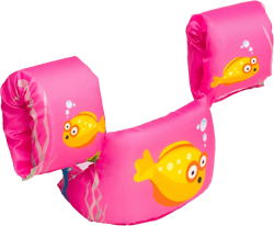 New Bounce Life Jacket for Toddlers - Swim Floaties Vest for Boys and Girls 30-50 Pounds – Adorable Kids Pool Floats with Attached Arm Floaties, Puddle Jumper is Safe, Comfortable and Durable Pink
