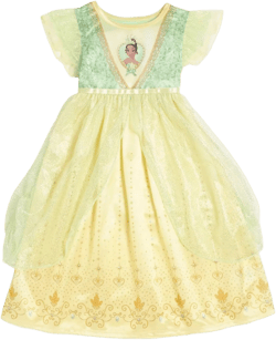 Disney Girls' Fantasy Gown Nightgown, Green Tiana, 5T 21DP482TGTWM1