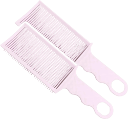 2 Pcs Barber Fade Comb for Men - Professional Anti-Static Heat Resistant Curved Flat Top Comb for Various Short Haircuts
