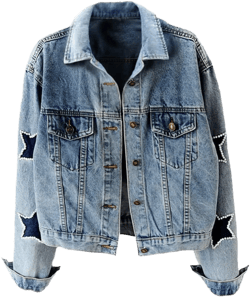 Kedera Women Pearls Beading Denim Jacket Long Sleeve Button Down Distressed Ripped Jean Coat