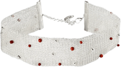 Choker with mesh beads