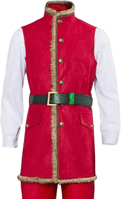 New Santa Claus Jacket Christmas Santa Costume Chronicles 2 Kurt Russell Vest Small Red