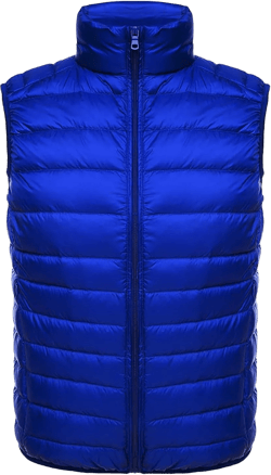 Men's Puffer Vest Windproof Winter Outdoor Zipper Sleeveless Warm Puffey Jacket Lightweight Packable Puffer Vest 4X-Large Blue