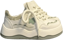Star Platform Shoes, Cute Sneakers for Women Walking Outdoor, Thick Soled Shoes, Stylish Casual Shoes for Sports 8.5 Green