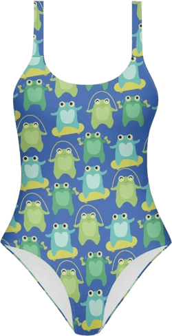 Jndtueit Frog Girls Swimsuit One Piece Bathing Suit Athletic Swim Suits for Women Bathing Suit Tank Top Swimwear Summer Beach 15-16 Years Jumping Rope Frog