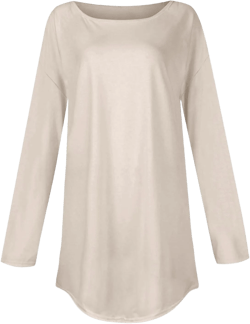 Long Sleeve Shirts for Women 2025 Summer Tops Blouse Floral Print Crew Neck Casual Basic Tee Fit Tunic Tops