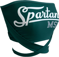 Lojobands Women's Multi Way Bandeau Tube Top One Size Made in USA One Size Michigan State Spartans - Green