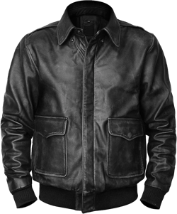 Men's A2 Aviator Pilot Flight Distressed Brown Leather Jacket - WW2 USAAF Air Force Flying Bomber Outerwear XX-Large A2 Distressed Black Bomber Jacket