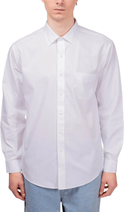 Brooks Brothers Men's Non-Iron Ainsley Pinpoint Regular Dress Shirt 18" Neck 34"-35" Sleeve Solid White