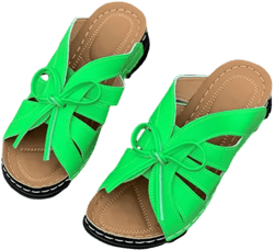 Comfortable Bow Sandals For Women, Flat Sandals For Women Summer, Sandals For Women 2024 Comfortable 10 Green