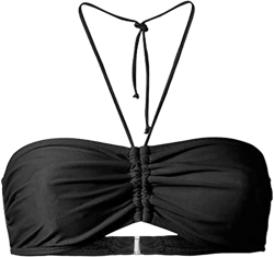 Women Bikini Tops Plus Size Push Up Swimsuit Tops Only Sexy Lace Up Swim Tops Women Top Only Padded Tankini Tops