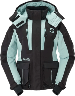 Striker Women's Stella Durable Windproof Water-Resistant Insulated Outdoor Ice Fishing Jacket with Removable Hood 4X-Large Black/Frost