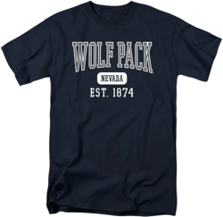 LOGOVISION Official Collegiate Distressed Est. Date Short Sleeve Unisex for Men & Women Cotton T Shirt Collection 1 X-Large University of Nevada Reno