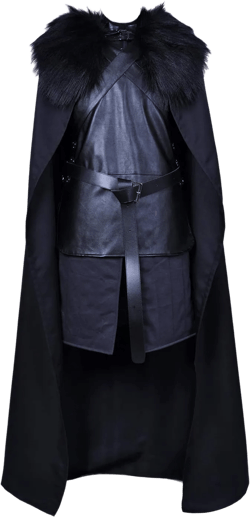 ALIZIWAY Halloween Mens Costume with Black Cape Cloak Knights Outfit Large