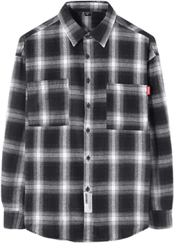Whlbf Mens Tops The New Regular-fit Long-Sleeve Plaid Flannel Shirt Casual
