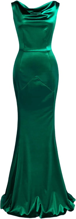 MUXXN Women's 30s Brief Elegant Mermaid Sleeveless Gowns Formal Evening Dress Small Green