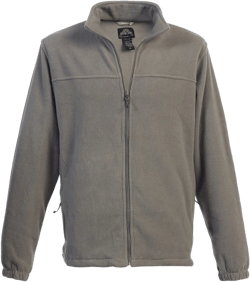 Gioberti Men's Full Zip Polar Fleece Jacket, Gray, Small