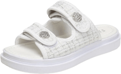 Diamond Rose Cushion slippers travel for women open toe slippers for Women Pillow Cloud Slides Non Slip Quick Drying Shower Bathroom Sandals Ultra Thick Sole Bedroom Shoes 9 White