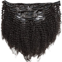 Virgin Human Hair Clip In Extensions 4C Afro Kinky Curly Kinky Straight 120 Grams Clip Ins Hair Extensions Real Human Hair Curls (Natural Black Afro Curly Clip In Hair, 20 Inch 120g)