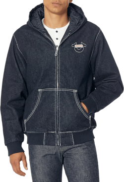 True Religion Men's Denim Big T Hooded Jacket 3X Indigo Rinse