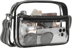 BOSTANTEN Clear Bag for Women Stadium Approved Clear Bags Small Crossbody Purse Trendy for Concerts Sports Events