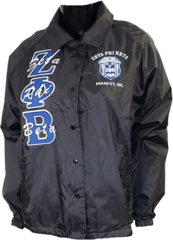 Buffalo Dallas Zeta Phi/Φ Beta Crossing Line Jacket [Black] - ID#149897-15-8-0-0 Medium Black