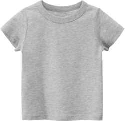 Toddler Kids Girls Boys Short Sleeve Basic T Shirt Casual Summer Tees Shirt Tops Solid Color Unisex Cartoon T-Shirts Grey