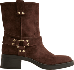Moto ankle boots in suede