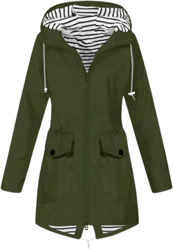 Nkgra Women Waterproof Jacket Lightweight Long Hooded Raincoat Lined Windbreaker Jacket Zip Up Coat : Clothing, Shoes & Jewelry