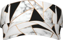 Sun Visor Hats for Women Black and White Plaid Sunscreen Hats,Sport Empty Top Baseball Sun Cap, Tennis Visor, Golf Visor One Size Black and White Marble Texture