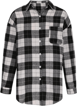 Flannel Shirts for Women Casual Button Down Shacket Lightweight Plaid Shirt Jacket Long Blouse 2023 Fall Clothes Black Large