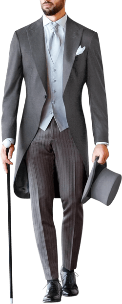 Three Pieces Tailored Bridegroom Black Morning Suit Wedding Tuxedo for Men Groomwear Slim Blazer Vest Pants Sets Large Grey