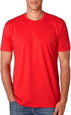 Next Level N6210 T-Shirt, Charcoal + Red (2 Shirts), X-Large