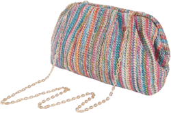 Straw Clutch Purse for Women Summer Beach Bag Dumpling Woven Pouch Handbags Crossbody Purses Rattan Shoulder Bag