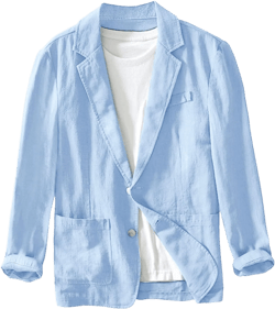 Mens Lightweight Blazer Jacket Plus Size Breathable Thin Coats Button Down Loose Fit Casual Summer Cardigans Shirts Large Light Blue