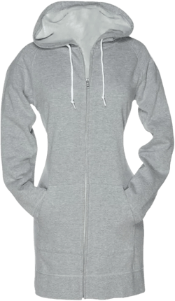 SKYLINEWEARS Women Casual Zip Up Hoodies Fleece Tunic Sweatshirt Long Hoodie Jacket With Pockets Large Gray
