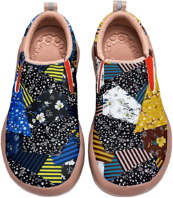 Womens Painted Travel Shoes Lightweight Comfort Slip-Ons Casual Loafers Patchwork Plants Floral Fashion Sneaker 7.5 Botanical Patchwork 7