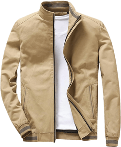 Men's Lightweight Bomber Jacket Slim Fit Zip Up Softshell Jacket Classic Windbreaker Outdoor Casual Business Jacket X-Large Yellow