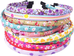 Headbands for Girls 12Pcs Thin Head Bands for Kids Children Hairbands for Toddler Floral Cloth Fabric Covered Headband Birthday Party Favors 1cm floral headbands for girls