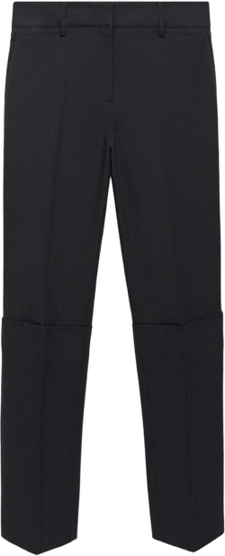 Straight pleated trousers