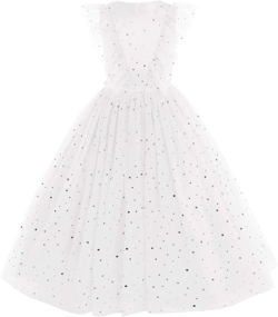 Flower Girls Princess Floral Boho Lace Embroidered Star Pageant Dresses for Kids Baby Party Wedding Puffy Communion Maxi Gown 5-6 Years Star-white