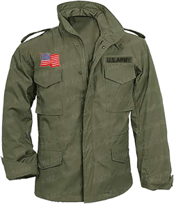 HiFacon Mens John Rambo First Blood Sylvester Stallone M65 Military US Army Olive Green Cotton Coat Jacket at Amazon Men’s Clothing store