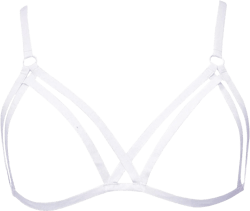 Sexy Strappy Cage Bra for Women Harness Bra Hollow Out Elastic Cupless Cage Bras Bandage Bralette Halter Bra Tops : Sports & Outdoors
