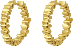 Gold Hoop Earrings for Women, 14K Real Gold Plated Hypoallergenic Lightweight Huggie Hoops Earrings Statement Earrings for Women Jewelry Gifts Hoop -1