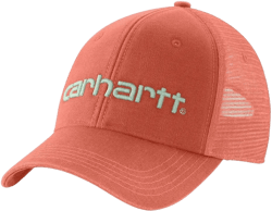 Carhartt Men's Canvas Mesh-Back Logo Graphic Cap One Size Desert Orange