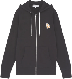 Maison Kitsune Chillax Fox Patch Zipped Hoodie Black IU00353KM0001 P199