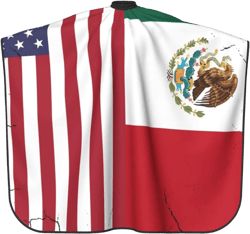 Hair Cutting Cape with Adjustable Neck Straps for Men Women, Breathable Styling Professional Hair Salon Cape Apron, Compatible with USA Mexico Flag Anti-Static Funny Large Hair Color Capes