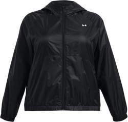 Under Armour Women's Sport Windbreaker Jacket 2X (001) Black / / White