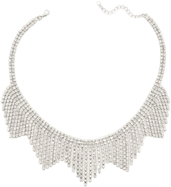 Rhinestone Chevron Necklace